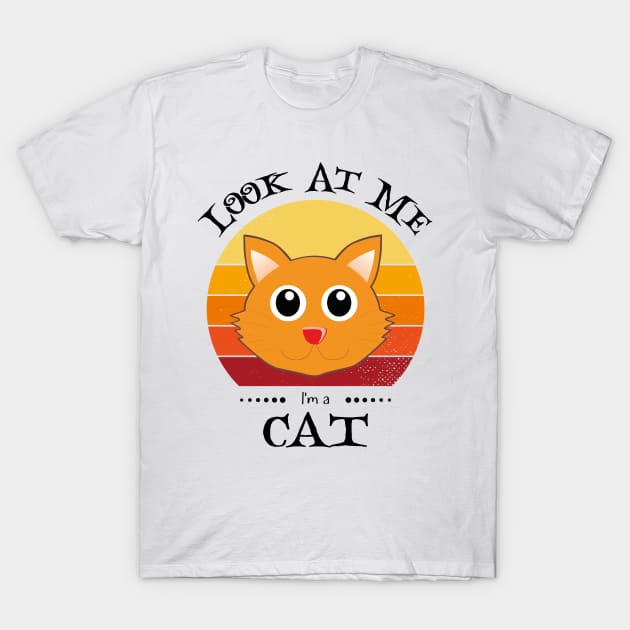 Funny Halloween Retro Vintage Cat T-Shirt by Art master